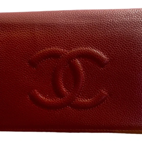 🔥Chanel Caviar Leather Burgundy Big Wallet 🔥 - Picture 4 of 14
